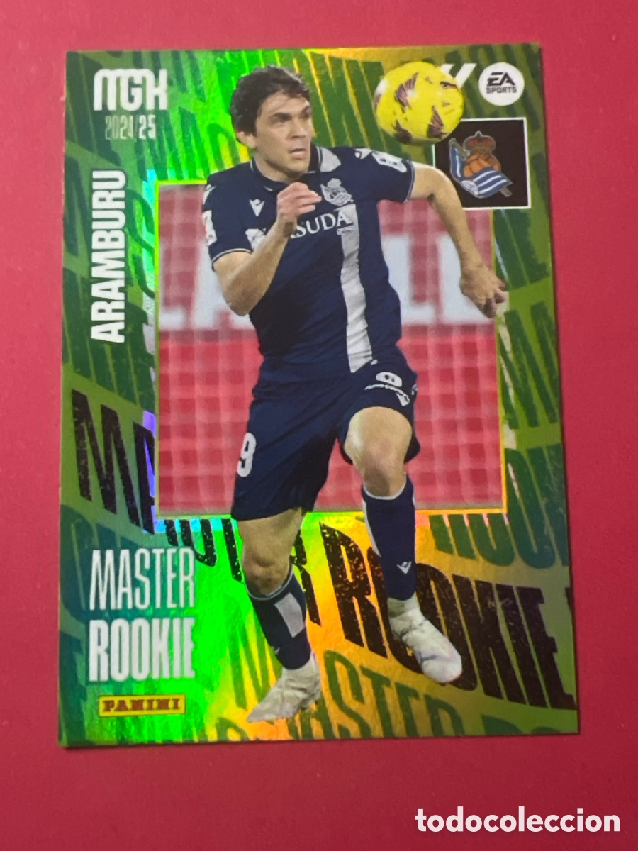 Figurine di Calcio: C8897. 407 ARAMBURU REAL SOCIEDAD MASTER ROOKIE FICHAS ALBUM MEGACRACKS 2024 2025 MGK 24 25