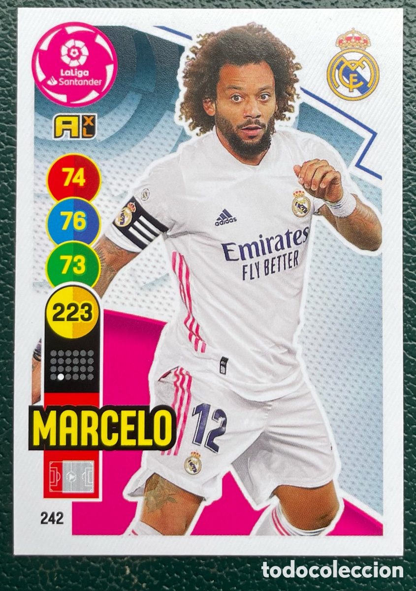 Cromos de F&uacute;tbol: 242 MARCELO REAL MADRID FICHAS ALBUM ADRENALYN XL 2020 2021 20 21 PANINI