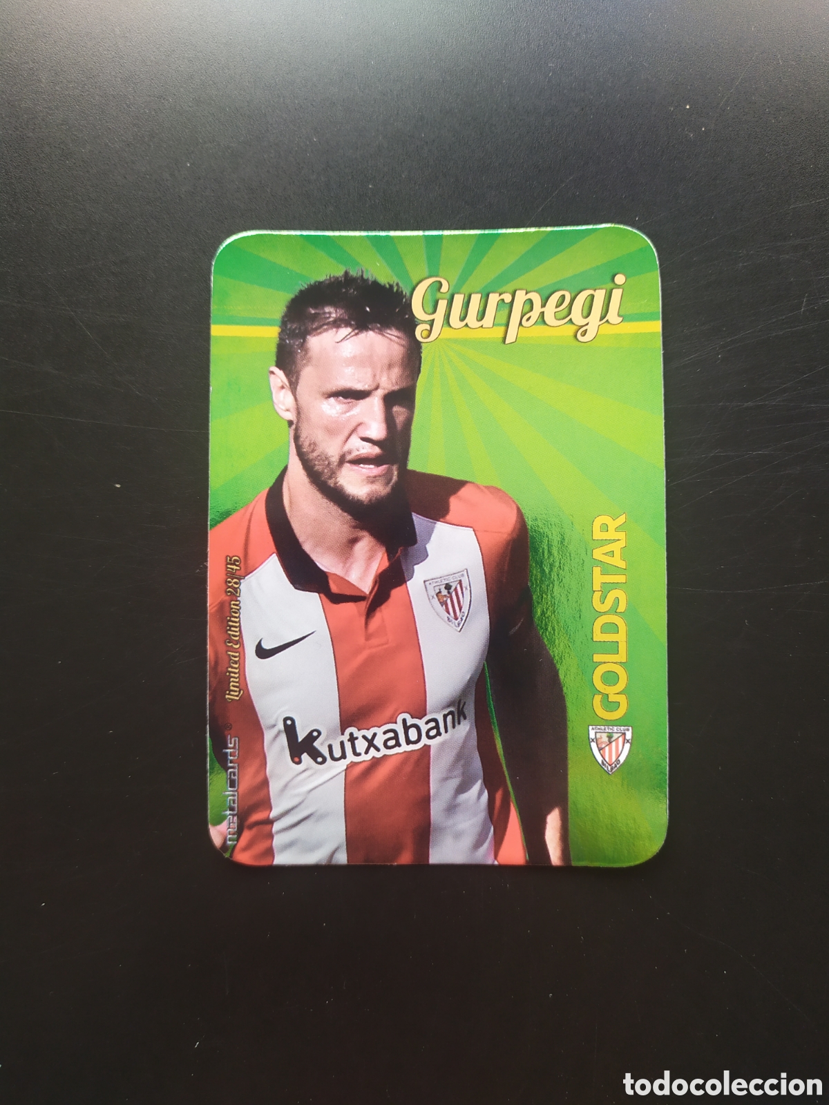 Cromos de Futebol: Mundicromo fichas Liga 2015 2016 15 16 Gurpegi goldstar brillo liso limited 28/45 Athletic Bilbao