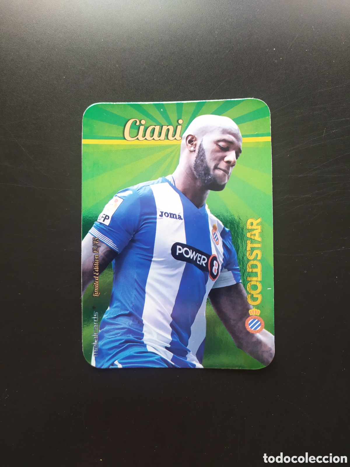 Fu&szlig;ball-Sticker: Mundicromo fichas Liga 2015 2016 15 16 Ciani goldstar brillo liso limited edition 12/45 Espanyol