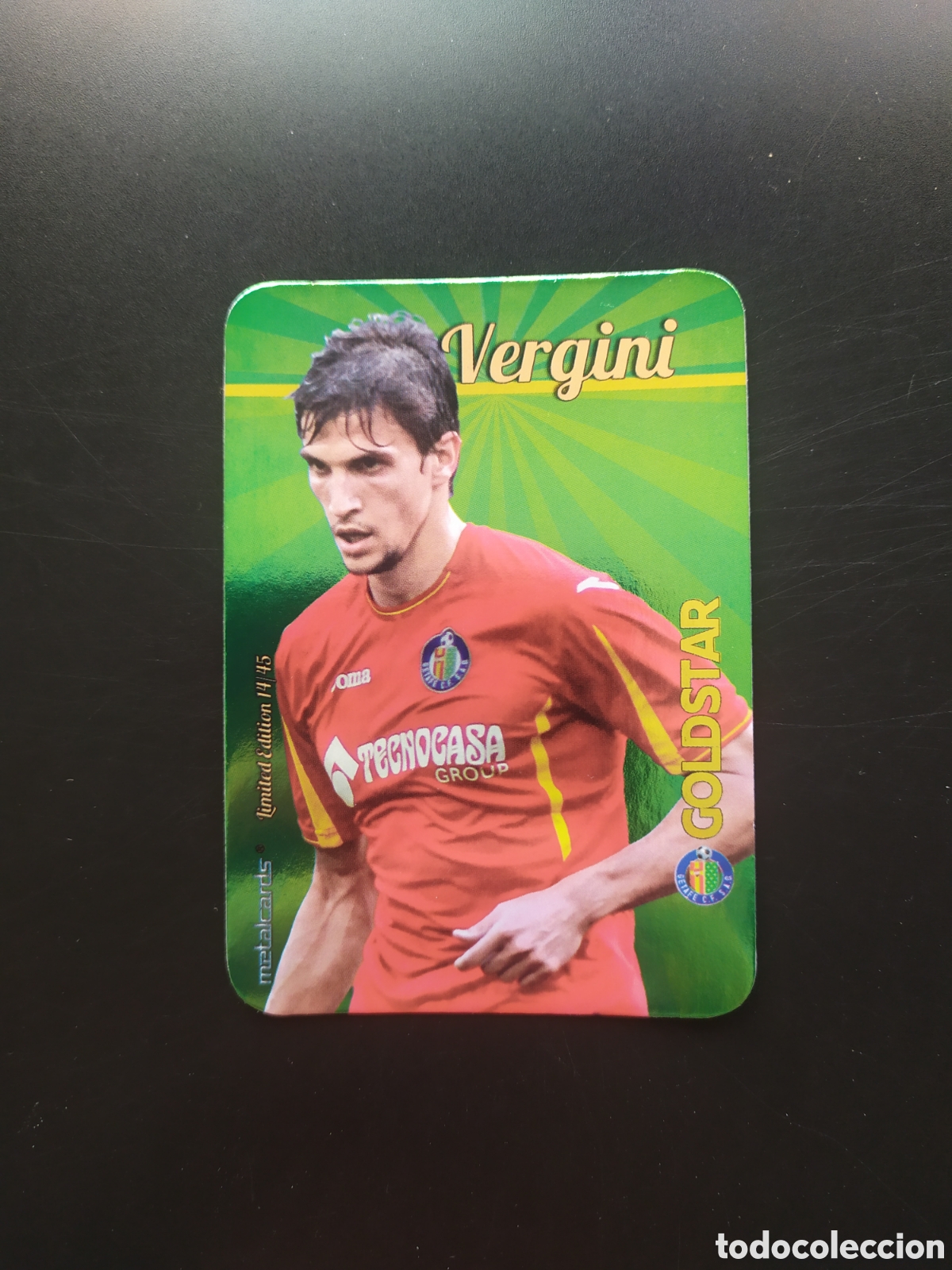 Cromos de f&uacute;tbol: Mundicromo fichas Liga 2015 2016 15 16 Vergini goldstar brillo liso limited edition 14/45 Getafe