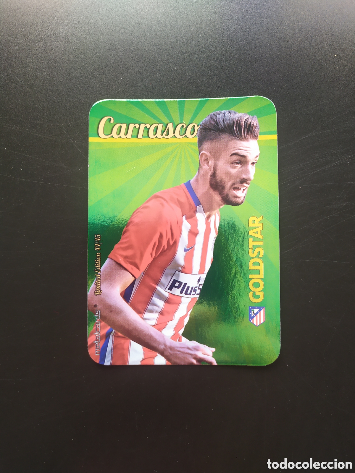 Football Stickers: Mundicromo fichas Liga 2015 2016 15 16 Carrasco goldstar brillo liso limited 44/45 Atl&eacute;tico Madrid