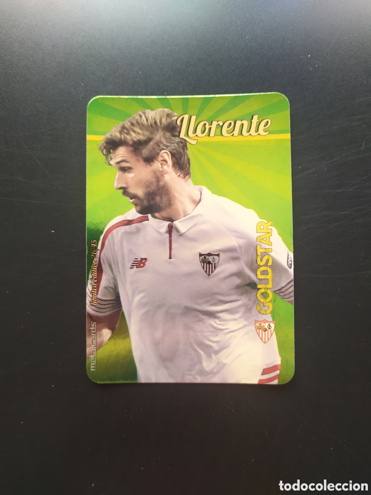 Fu&szlig;ball-Sticker: Mundicromo fichas Liga 2015 2016 15 16 Llorente goldstar brillo limited edition 26/45 Sevilla