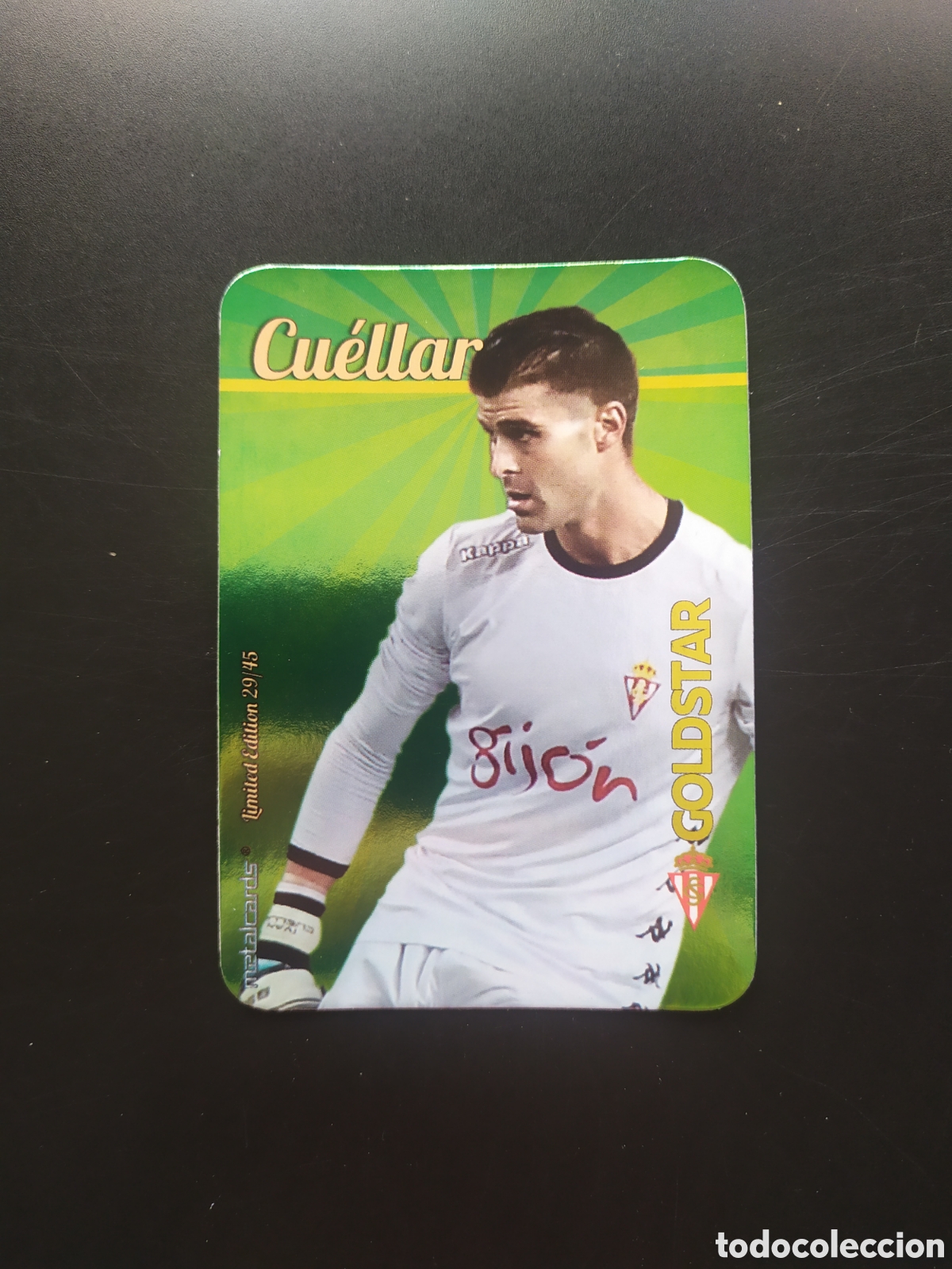Football Stickers: Mundicromo fichas Liga 2015 2016 15 16 Cu&eacute;llar goldstar brillo limited edition 29/45 Sporting Gijon