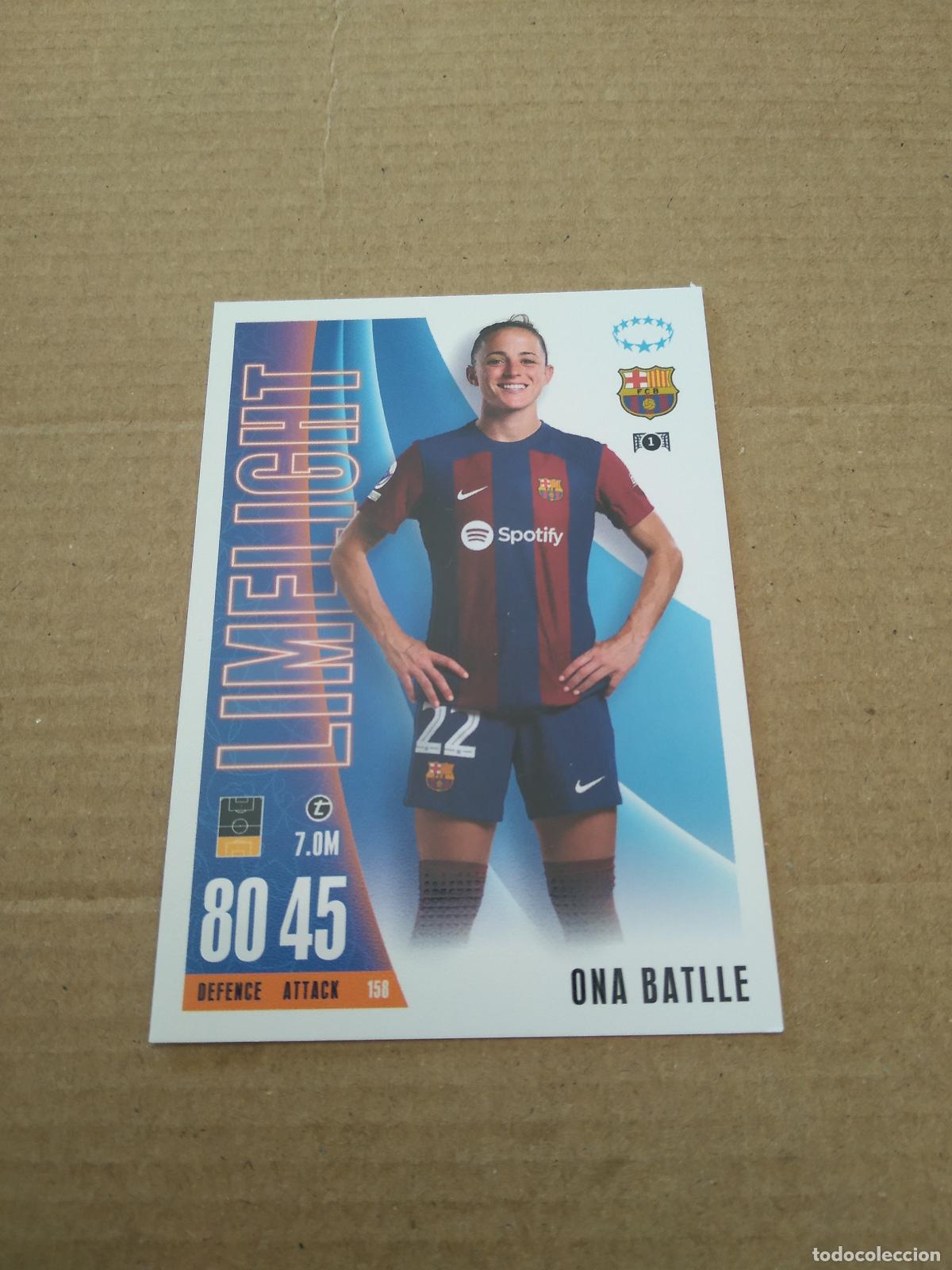 Cartes &agrave; collectionner de Football: 158 ONA BATLLE BARCELONA BAR&Ccedil;A FEMENINO CROMO FUTBOL TOPPS 2023-2024 MATCH ATTAX 23-24