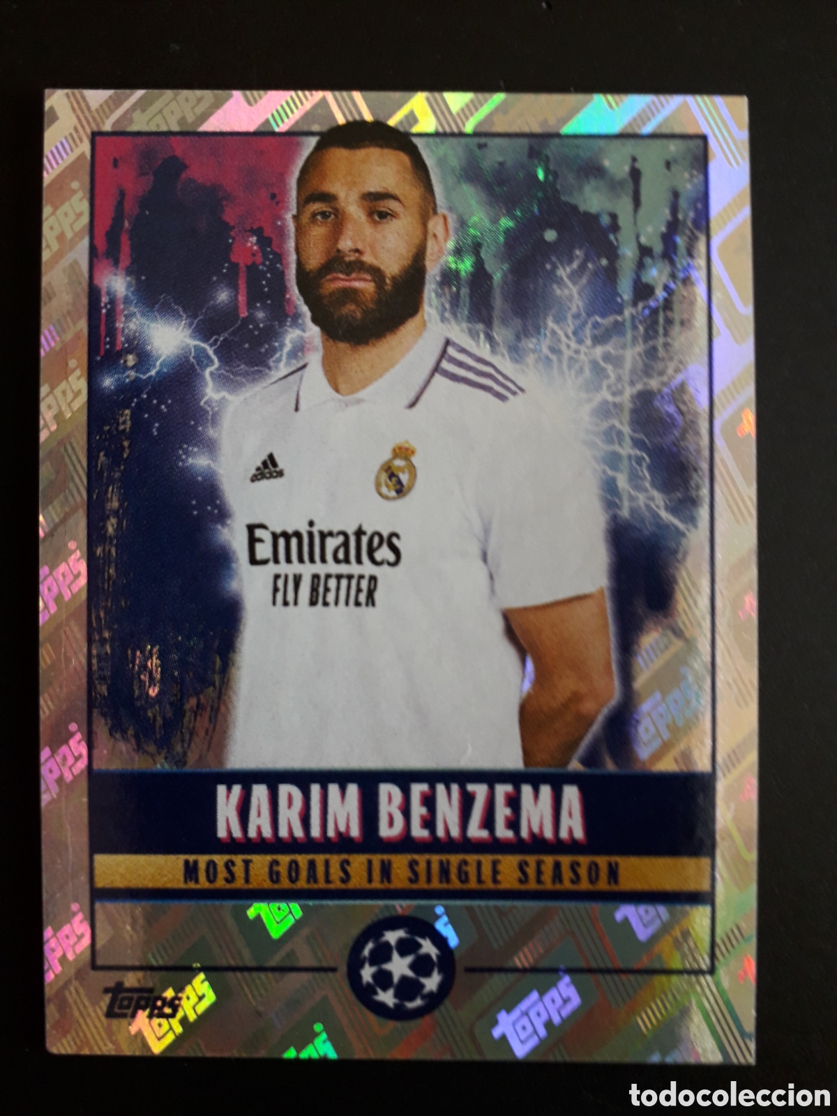 Cromos de F&uacute;tbol: BENZEMA REAL MADRID N&deg; 524 UEFA CHAMPIONS LEAGUE SEASON TOPPS 22 23 2022 2023 PEDIDO M&Iacute;NIMO 3&euro;