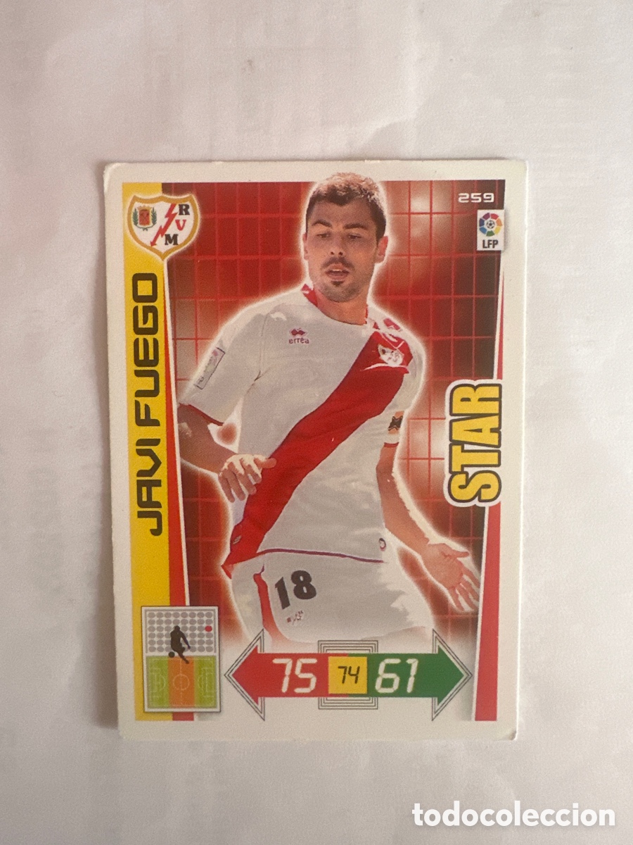 Fu&szlig;ball-Sticker: JAVI FUEGO 259 RAYO VALLECANO ADRENALYN LA LIGA 2012 2013 12 13