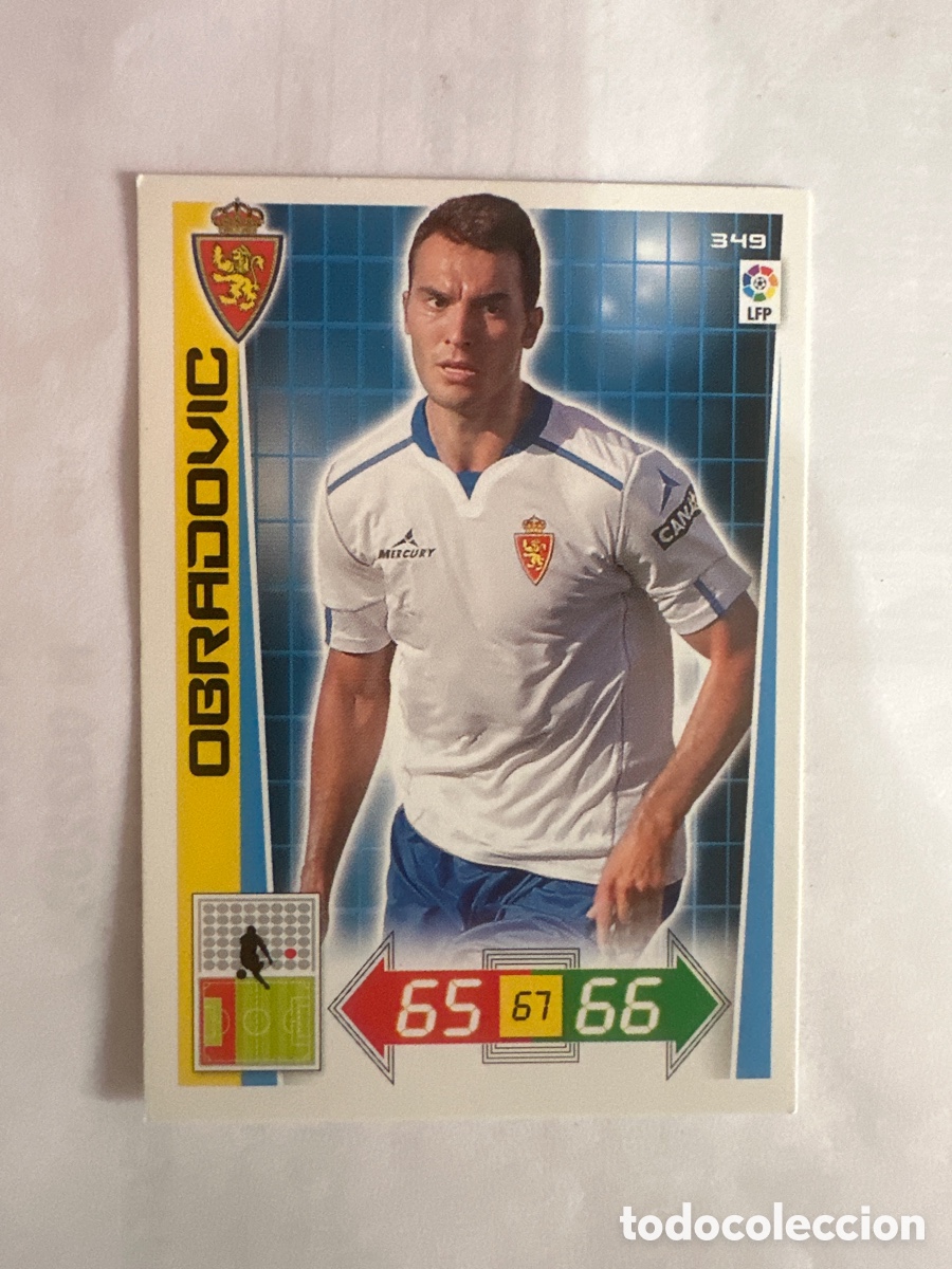 Fu&szlig;ball-Sticker: OBRADOVIC 349 ZARAGOZA ADRENALYN LA LIGA 2012 2013 12 13