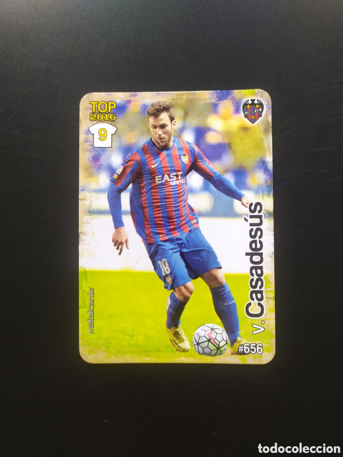 Cromos de Futebol: Mundicromo fichas Liga 2015 2016 15 16 Victor Casadesus mate n&deg; 656 Levante