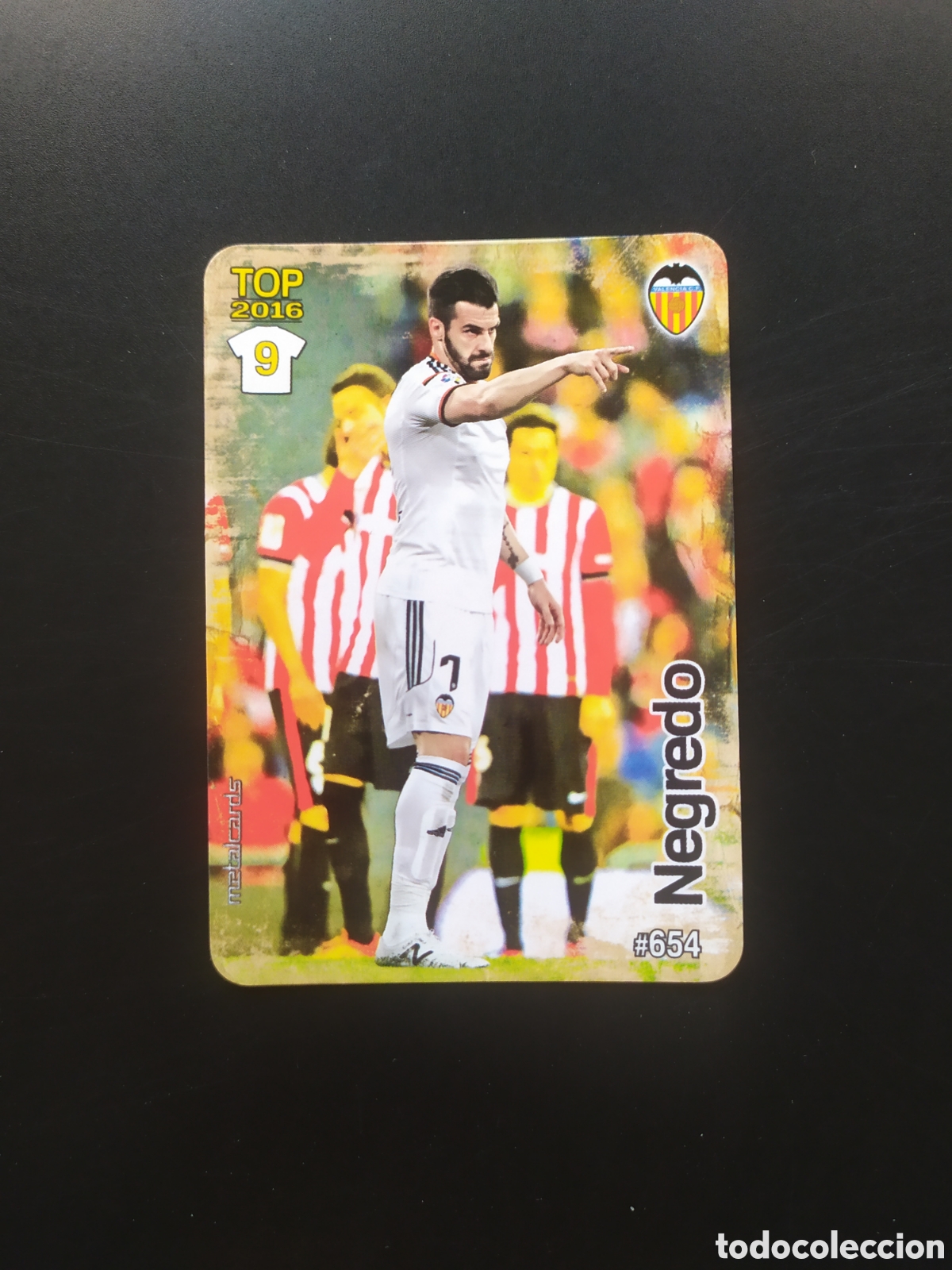 Cromos de f&uacute;tbol: Mundicromo fichas Liga 2015 2016 15 16 Negredo mate n&deg; 654 Valencia