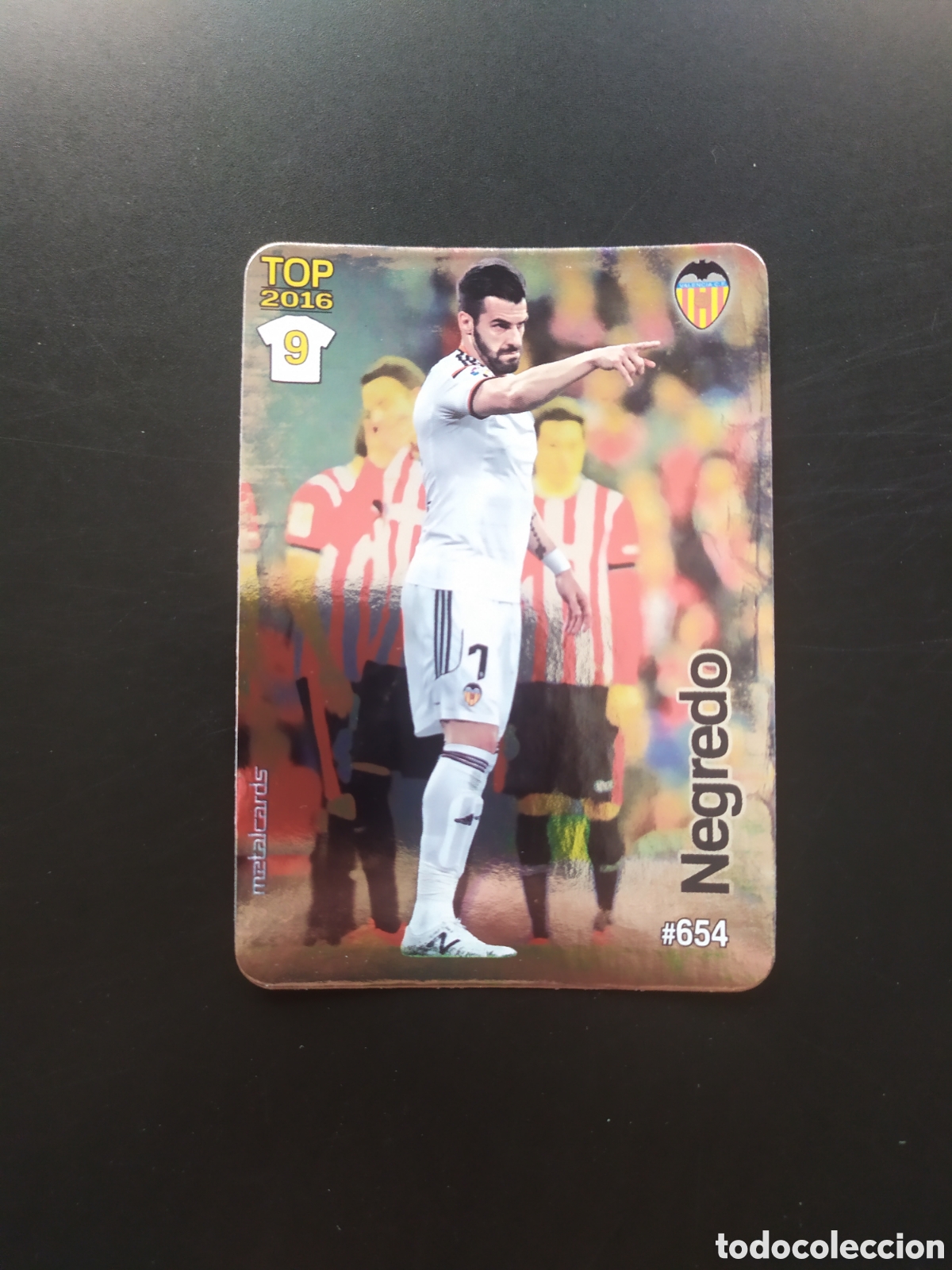 Football Stickers: Mundicromo fichas Liga 2015 2016 15 16 Negredo brillo liso n&deg; 654 Valencia