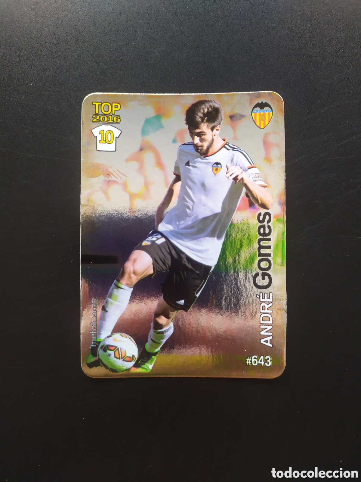 Cromos de Futebol: Mundicromo fichas Liga 2015 2016 15 16 Andre Gomes brillo liso n&deg; 643 Valencia