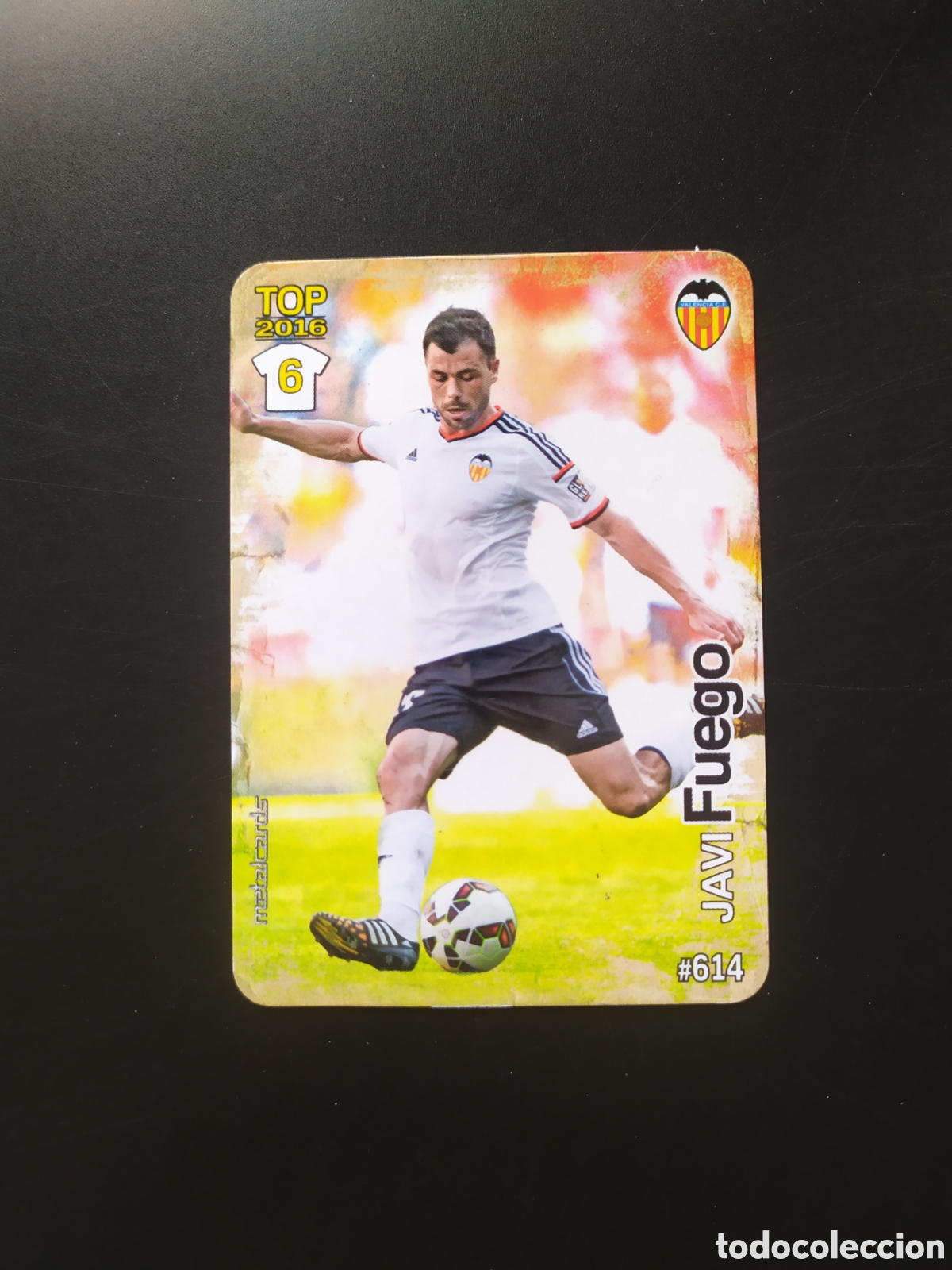 Fu&szlig;ball-Sticker: Mundicromo fichas Liga 2015 2016 15 16 Javi Fuego mate n&deg; 614 Valencia