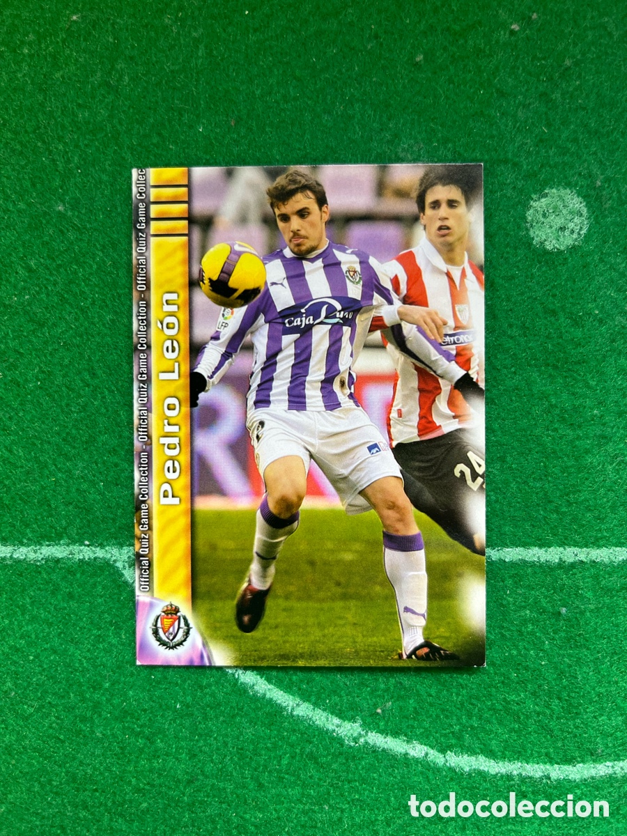 Cromos de f&uacute;tbol: 420 PEDRO LE&Oacute;N REAL VALLADOLID LAS FICHAS DE LA LIGA 2009 2010 MUNDICROMO BAJA