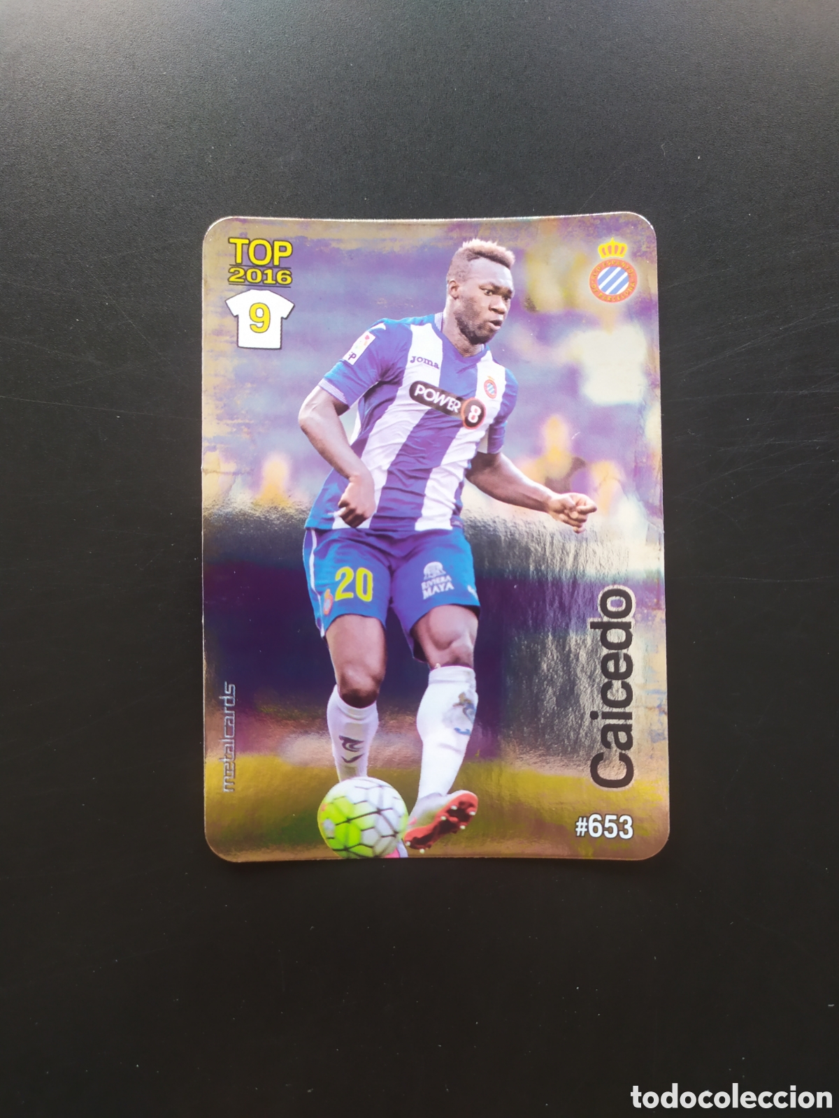Football Stickers: Mundicromo fichas Liga 2015 2016 15 16 Caicedo brillo liso n&deg; 653 Espanyol