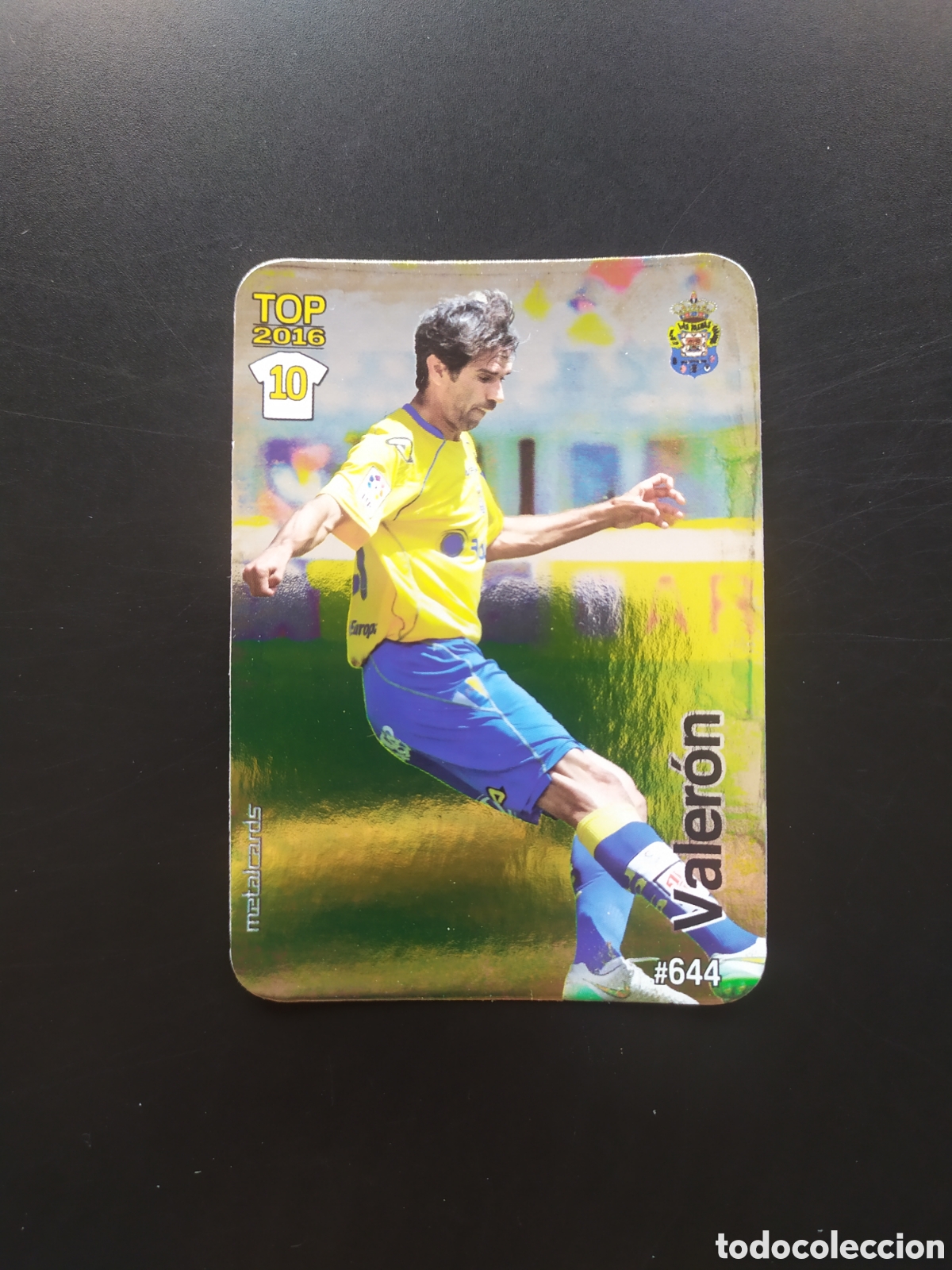 Cromos de f&uacute;tbol: Mundicromo fichas Liga 2015 2016 15 16 Valeron brillo liso n&deg; 644 Las Palmas