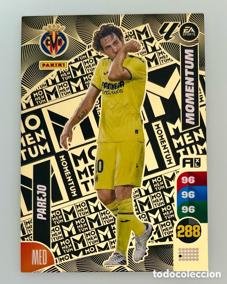 Cromos de F&uacute;tbol: PAREJO MOMENTUM ADRENALYN 24 25 2024 2025 VILLARREAL BALON DE ORO
