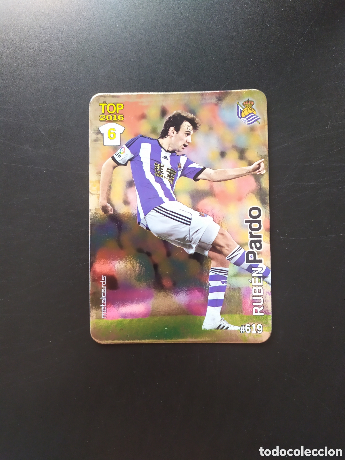 Football Stickers: Mundicromo fichas Liga 2015 2016 15 16 Rub&eacute;n Pardo brillo liso n&deg; 619 Real Sociedad