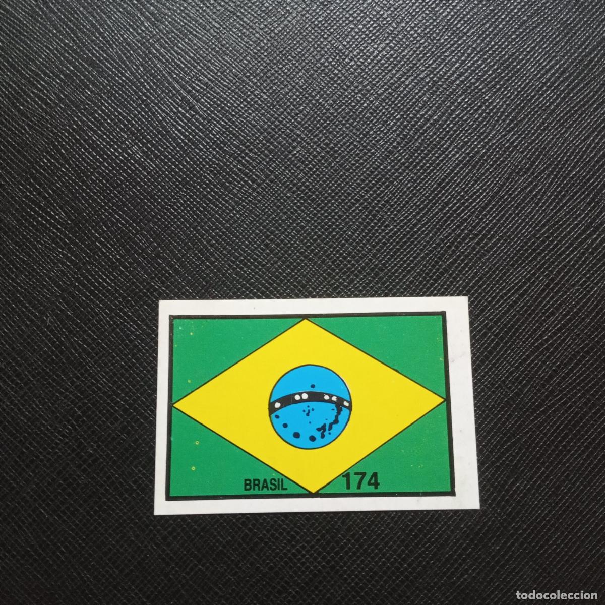 Figurine di Calcio: 174 BANDERA BRASIL BARNA MEXICO MUNDIAL 1986 CROMO FUTBOL 86 - DESPEGADO - A137 PG5