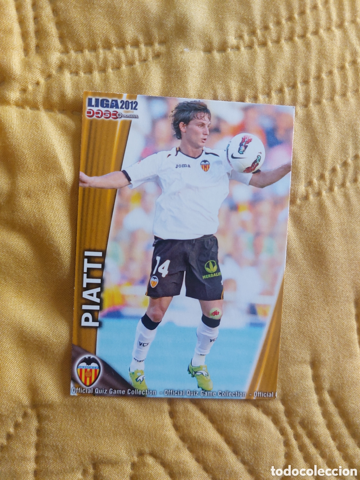 Cromos de F&uacute;tbol: 664 PIATTI, VALENCIA CF, ULTIMA HORA, UH, LIGA QUIZ GAME 11 12 2011 2012, MUNDICROMO