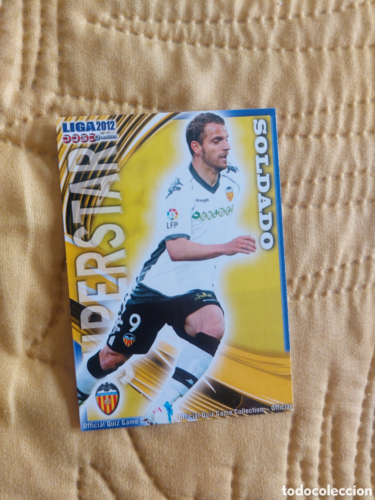 Cromos de F&uacute;tbol: 81 SUPERSTAR MATE SOLDADO VALENCIA CF MUNDICROMO FICHAS QUIZ GAME LIGA 2011 2012 11 12