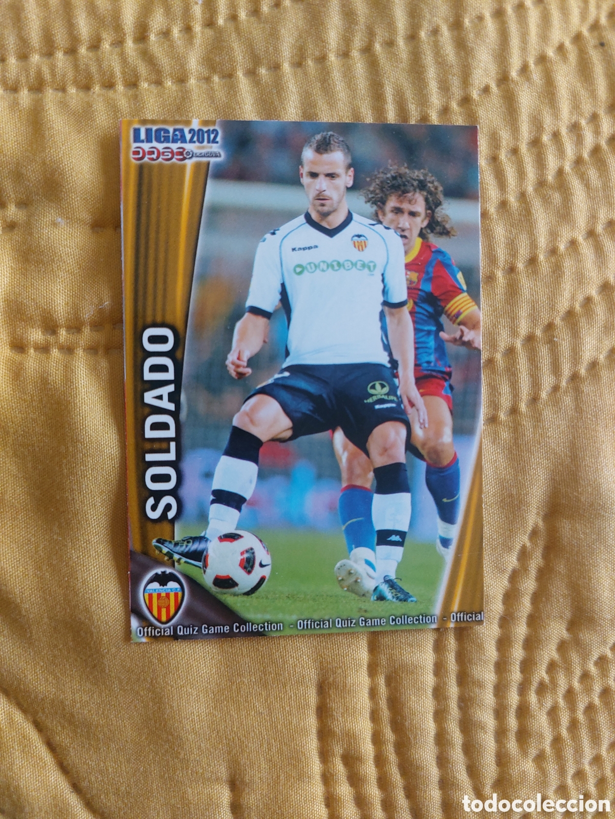 Cromos de F&uacute;tbol: 75 SOLDADO VALENCIA MUNDICROMO QUIZ GAME 2011 2012 11 12