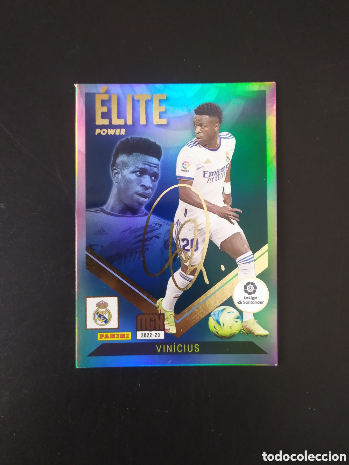 Cromos de f&uacute;tbol: Megacracks 2022 2023 22 23 panini Vinicius elite power n&deg; P9 9 Real Madrid