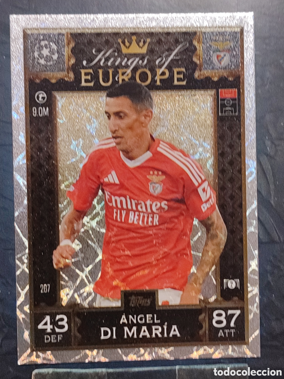 Cartes &agrave; collectionner de Football: 267 �ngel Di Maria SL Benfica Kings of Europe Match Attax Extra 2024 2025 Topps