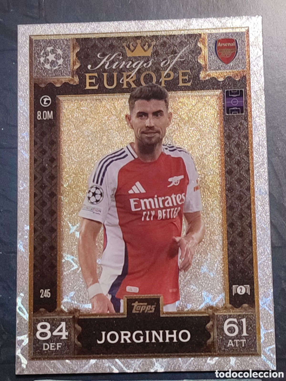 Cartes &agrave; collectionner de Football: 245 Jorginho Arsenal Kings of Europe Match Attax Extra 2024 2025 Topps