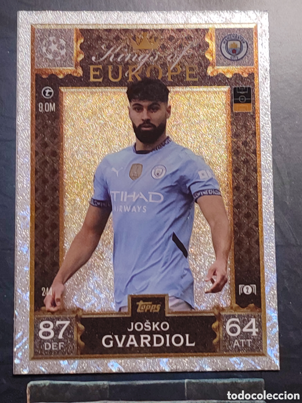 Cartes &agrave; collectionner de Football: 244 Jo�ko Gvardiol Manchester City Kings of Europe Match Attax Extra 2024 2025 Topps