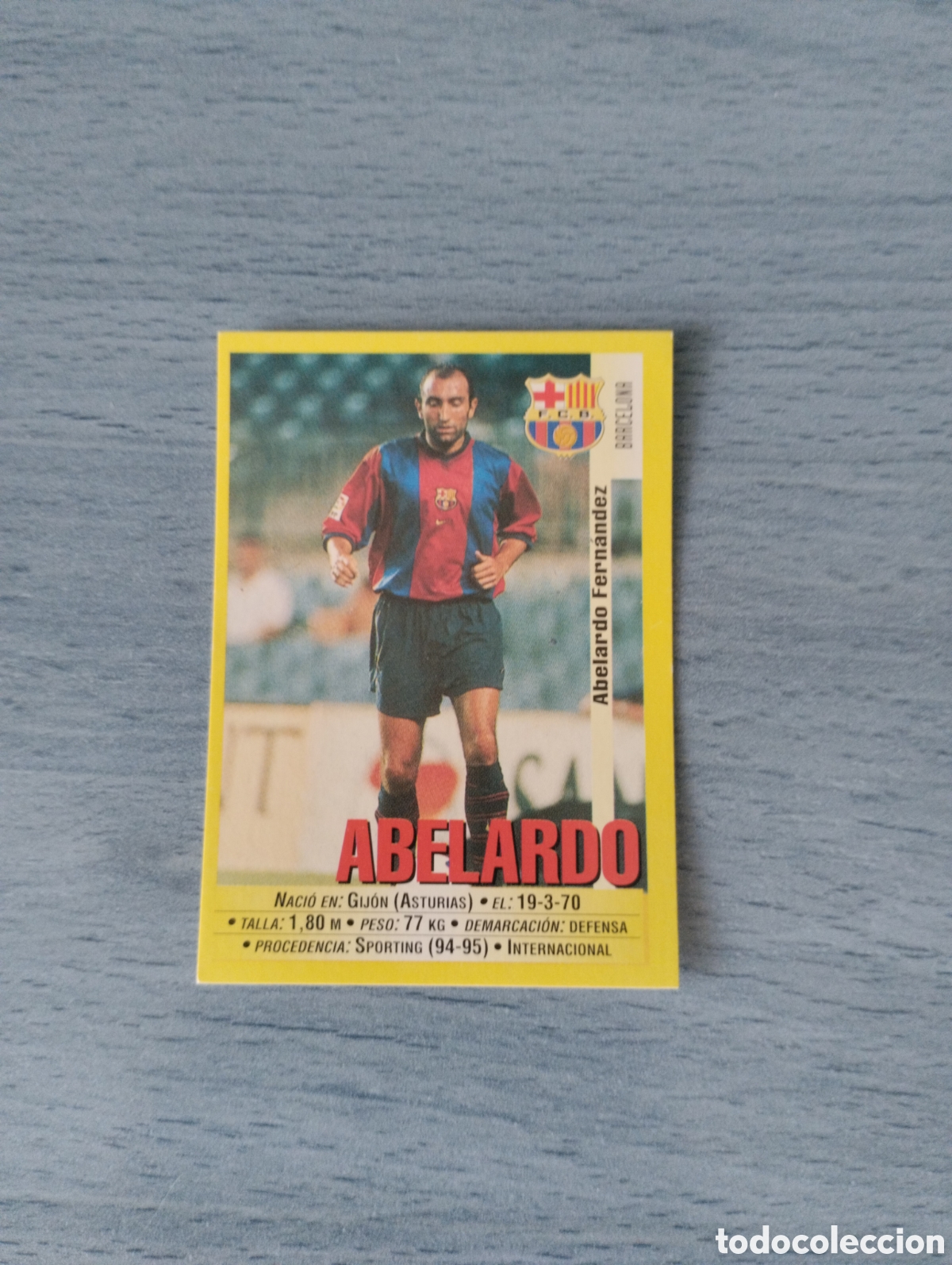Fu&szlig;ball-Sticker: Cromo Panini liga 99 00 Abelardo 5 Barcelona sin pegar