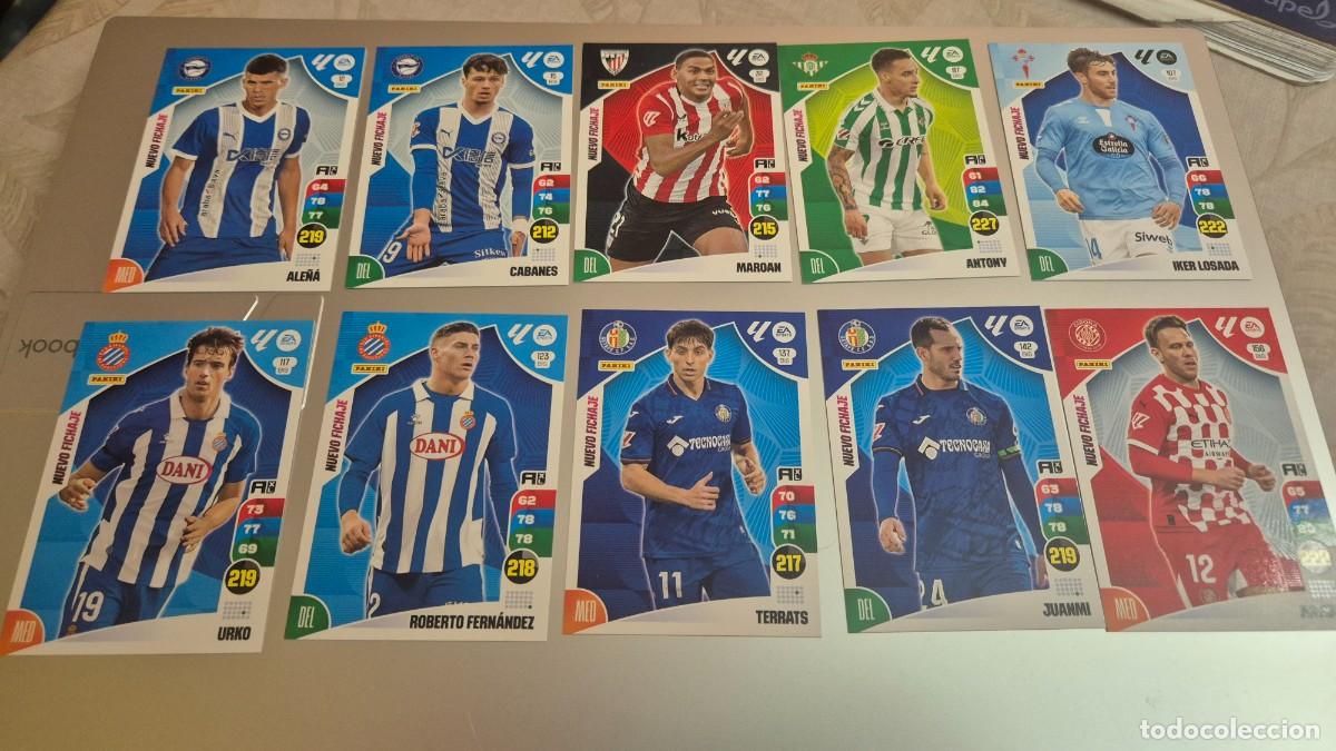 Fu&szlig;ball-Sticker: LOTE ADRENALYN XL 2024 2025 NUEVO FICHAJE, 18 CROMOS BIS SIN REPETIR