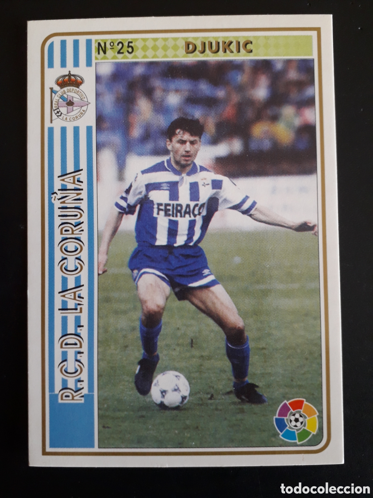 Cromos de F&uacute;tbol: DJUKIC DEPORTIVO CORU&Ntilde;A LAS FICHAS DE LA LIGA 1994 1995 94 95 N&deg; 25 MUNDICROMO MC PEDIDO M&Iacute;NIMO 3&euro;.