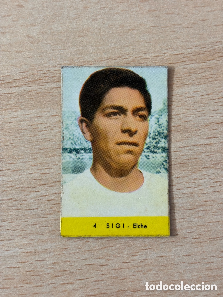 Cromos de F&uacute;tbol: # 4 Sigi Elche. Figuras del deporte. Ed. M. Ram&iacute;rez 1968 sin pegar