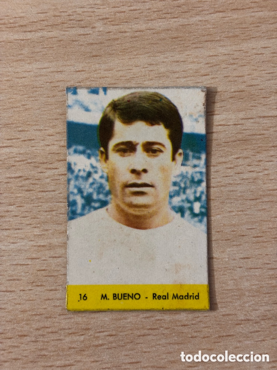 Figurine di Calcio: # 16 M. Bueno Real Madrid. Figuras del deporte. Ed. M. Ram&iacute;rez 1968 sin pegar