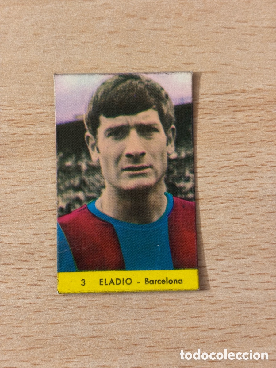 Football Stickers: # 3 Eladio Barcelona. Figuras del deporte. Ed. M. Ram&iacute;rez 1968 sin pegar