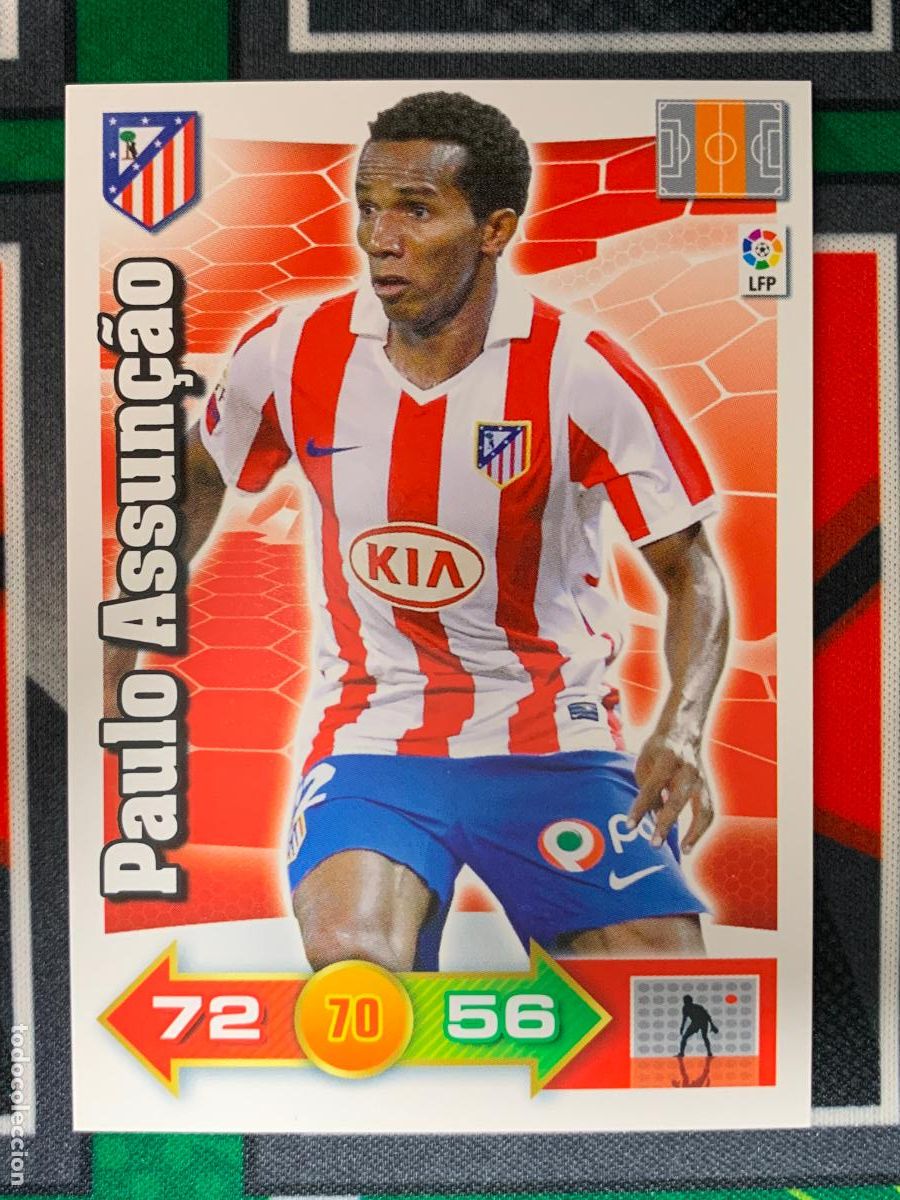 Cromos de f&uacute;tbol: 45 Paulo Assun&ccedil;ao Atl&eacute;tico Madrid Base card Adrenalyn XL 2010 2011 10 11 PANINI