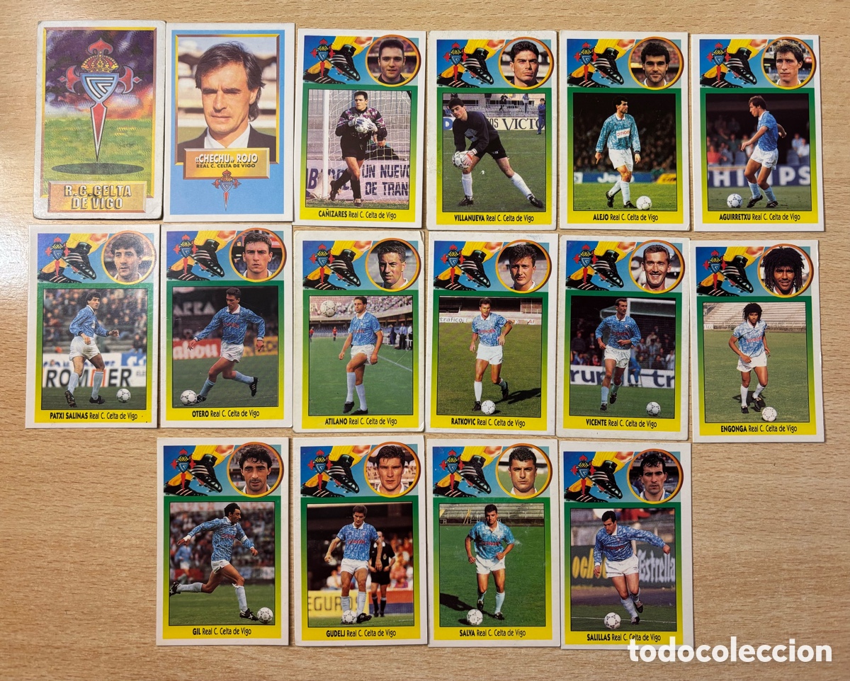 Cromos de f&uacute;tbol: 16 cromos Celta de Vigo Ediciones Este 93/94 recuperados