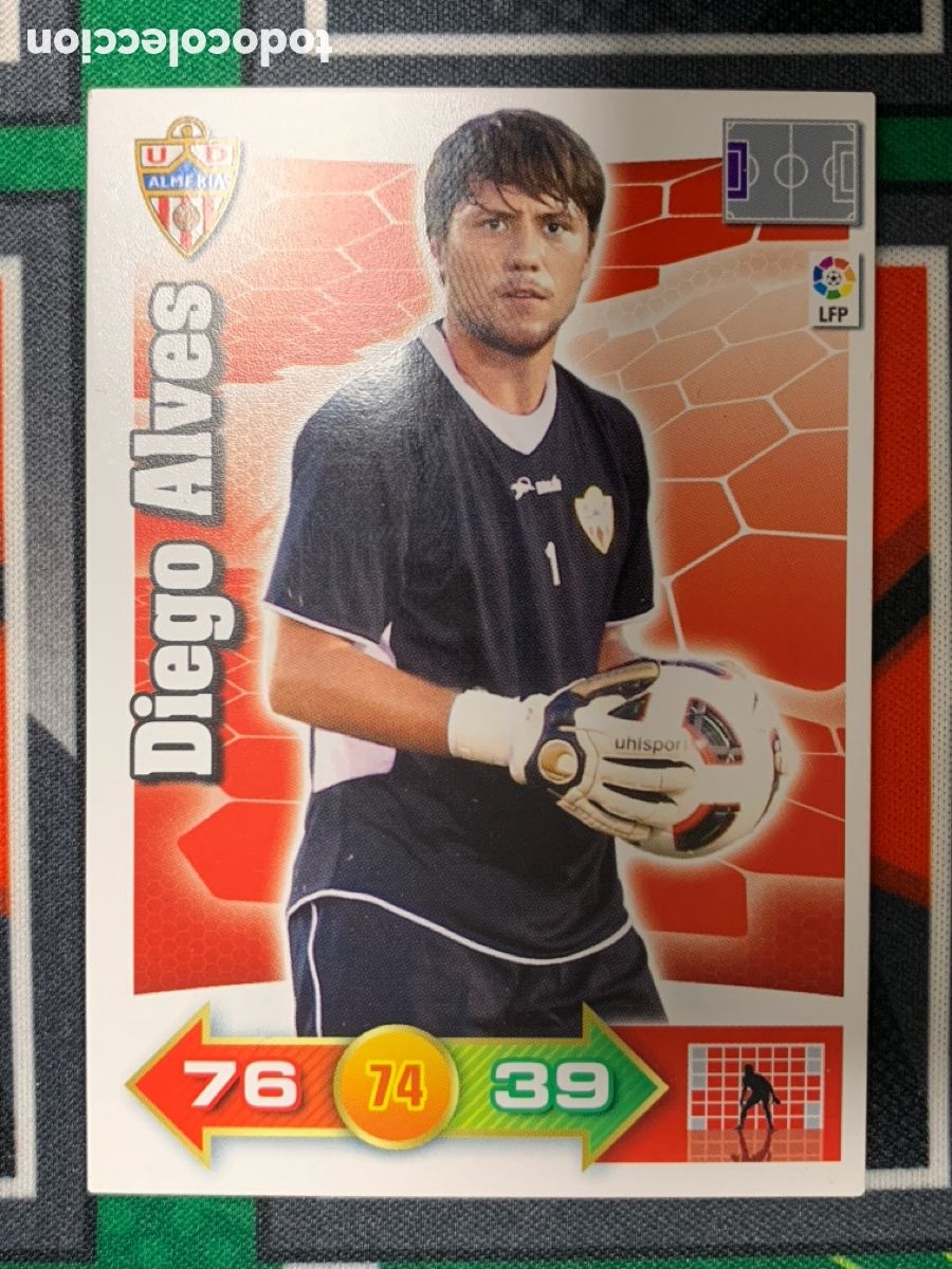 Cartes &agrave; collectionner de Football: 1 Diego Alves U.D. Almer&iacute;a Base card Adrenalyn XL 2010 2011 10 11 PANINI