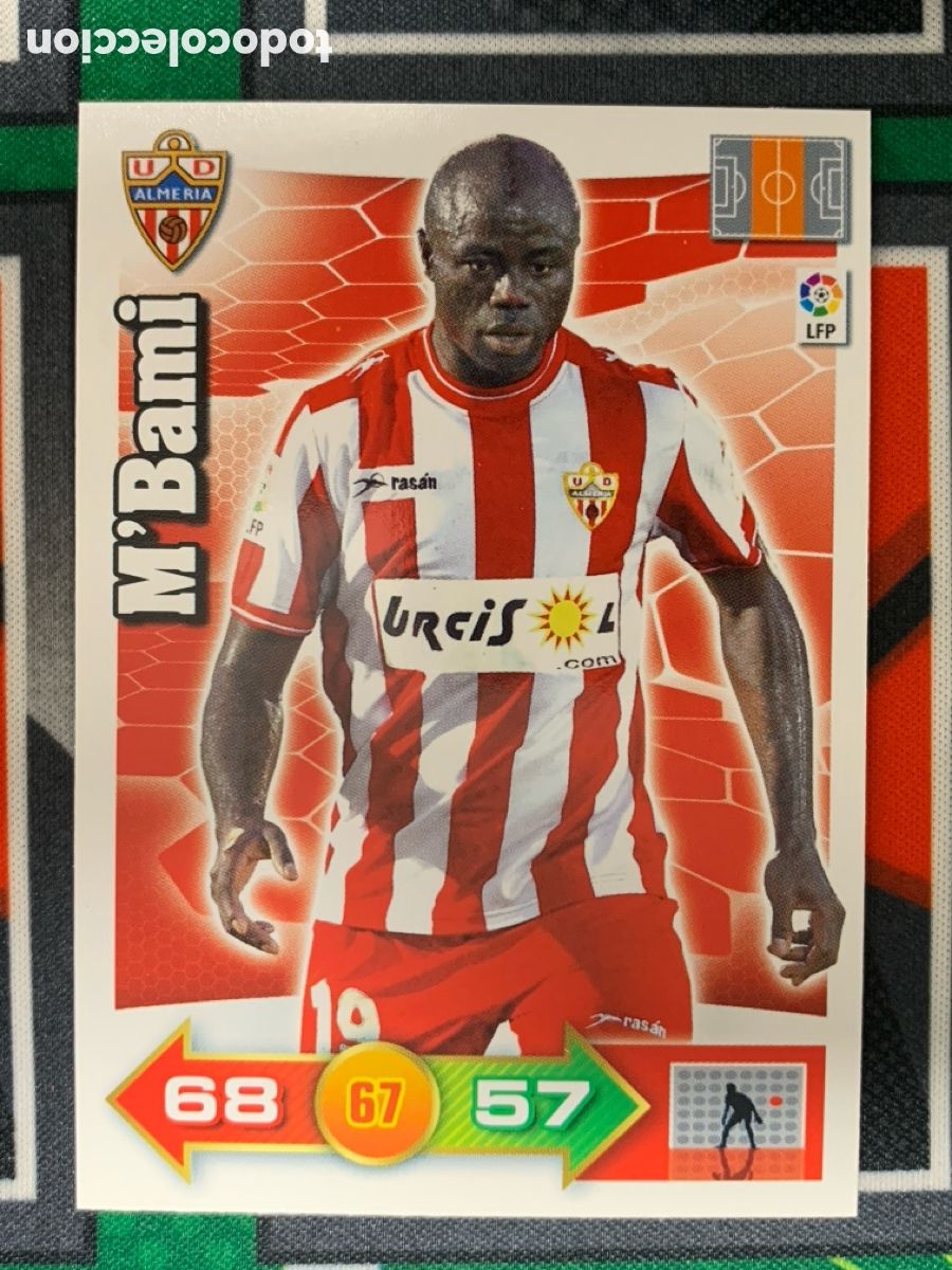 Cartes &agrave; collectionner de Football: 9 M'Bami U.D. Almer&iacute;a Base card Adrenalyn XL 2010 2011 10 11 PANINI