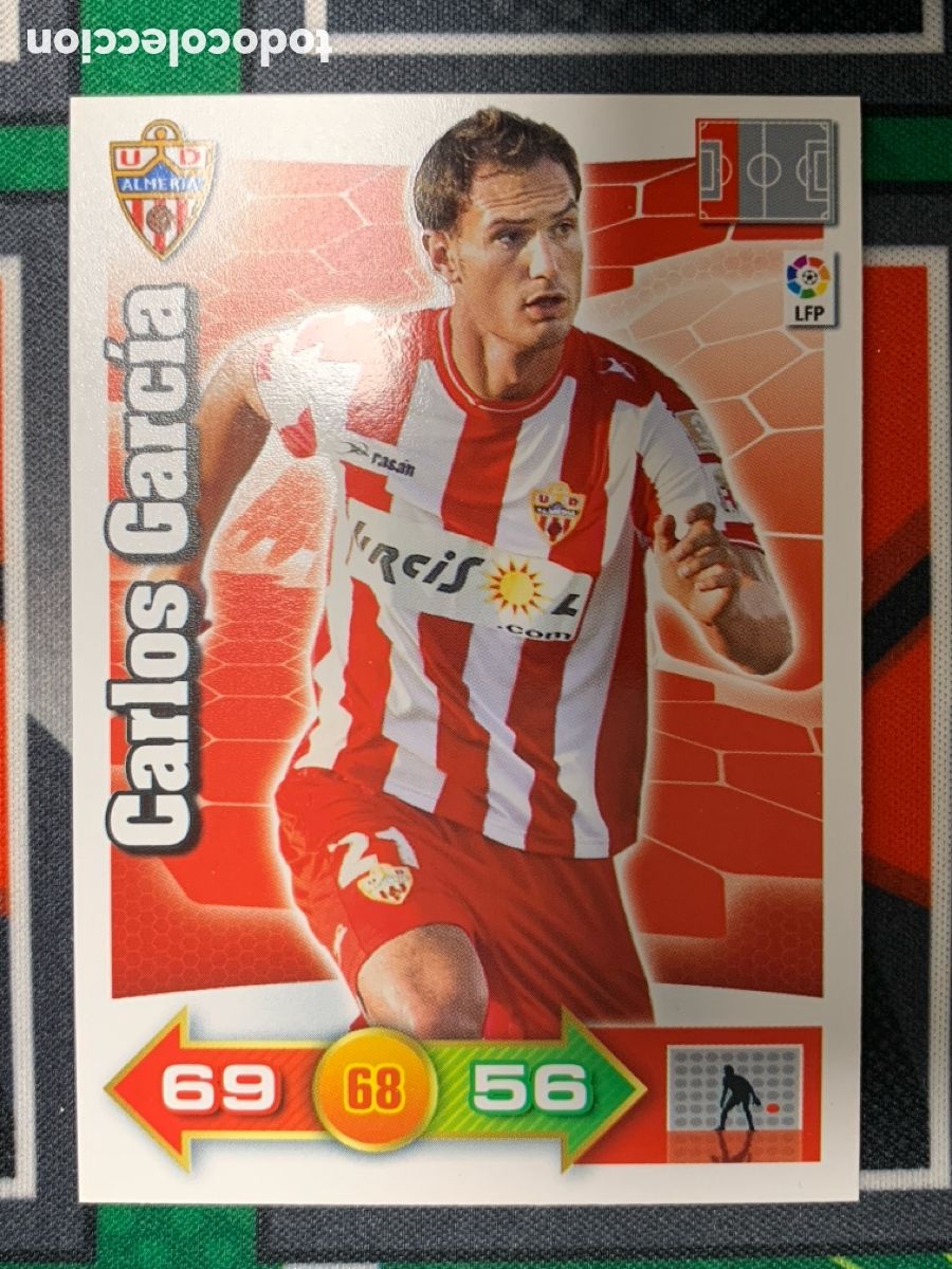 Cartes &agrave; collectionner de Football: 3 Carlos Garc&iacute;a U.D. Almer&iacute;a Base card Adrenalyn XL 2010 2011 10 11 PANINI