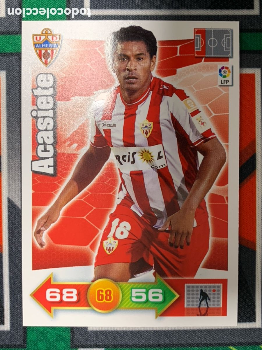 Football Stickers: 5 Acasiete U.D. Almer&iacute;a Base card Adrenalyn XL 2010 2011 10 11 PANINI