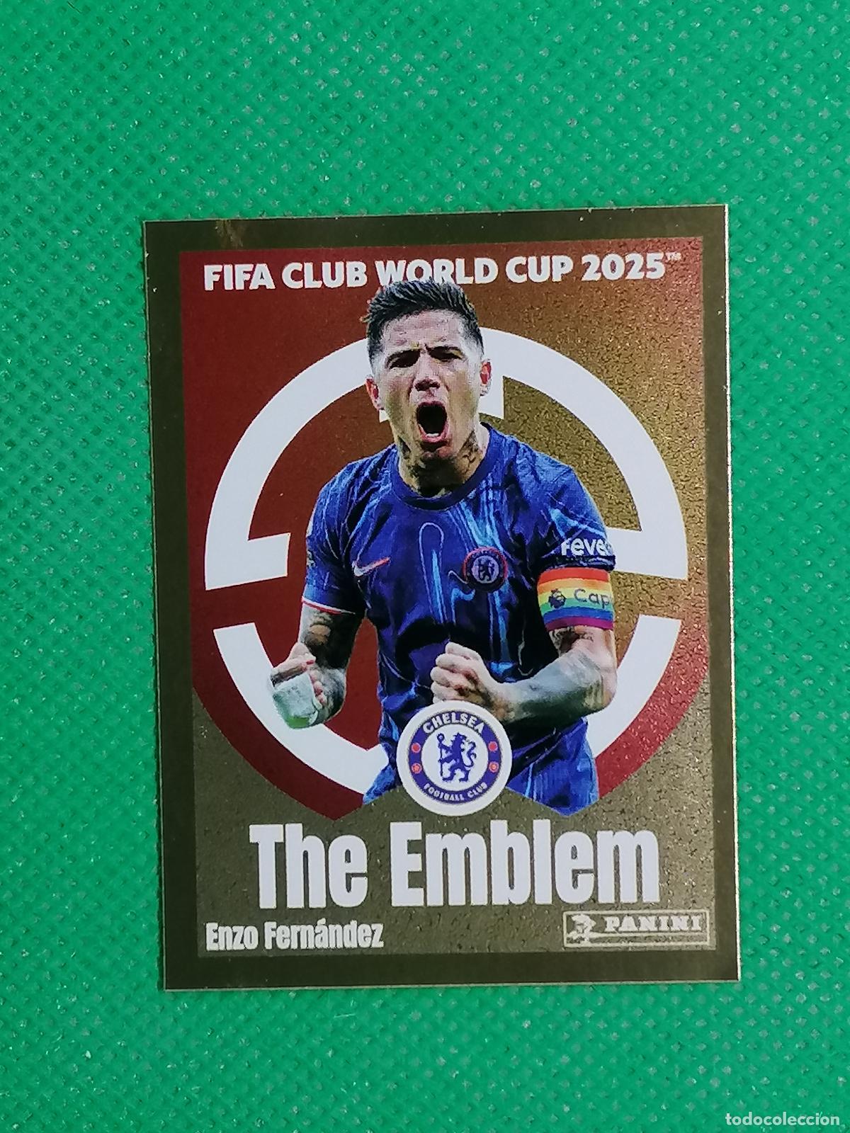 Cartes &agrave; collectionner de Football: 238 ENZO FERNANDEZ CHELSEA THE EMBLEM ⚽ PANINI FIFA CLUB WORLD CUP MUNDIAL CLUBES 2025 25 ⚽