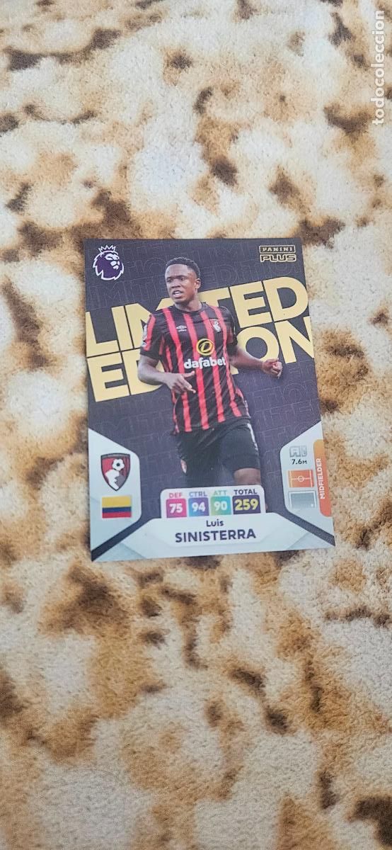 Cromos de f&uacute;tbol: Sinisterra edici&oacute;n limitada adrenalyn 2024 2025 24 25 premier league