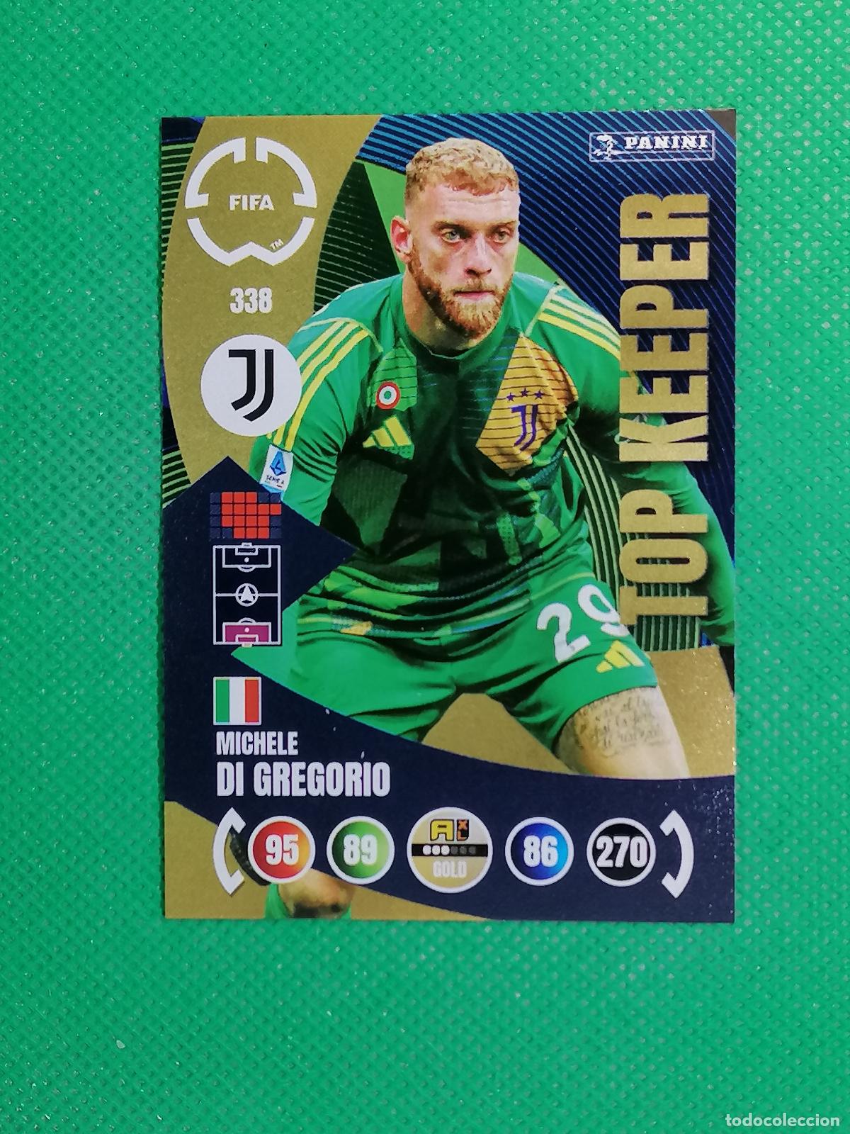 Figurine di Calcio: 338 MICHELE DI GREGORIO JUVENTUS GOLD TOP KEEPER ⚽ PANINI ADRENALYN CLUB WORLD CUP 2025 25 ⚽