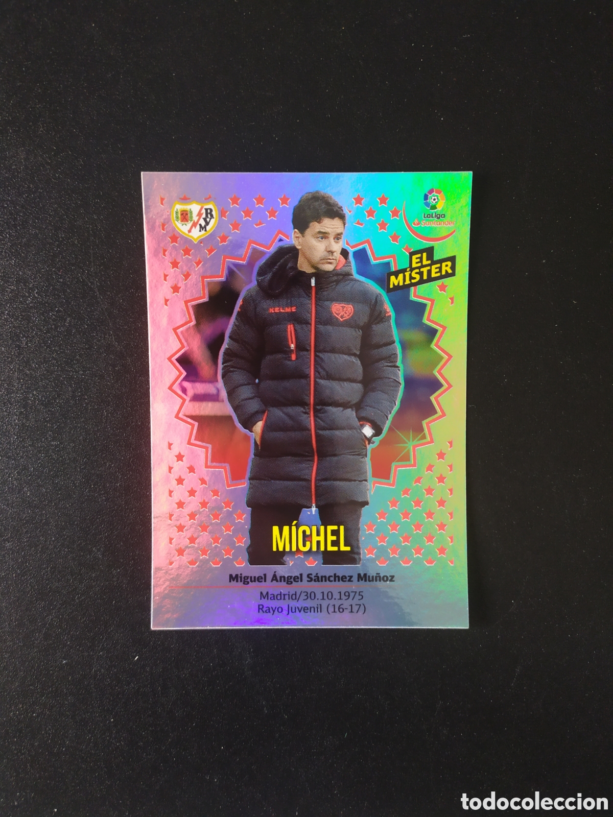 Cromos de F&uacute;tbol: Liga este 2018 2019 18 19 panini Michel entrenador n&ordm; 30 Rayo Vallecano
