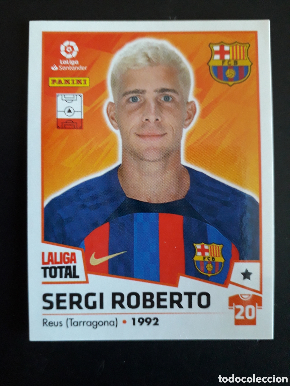 Cartes &agrave; collectionner de Football: SERGI ROBERTO FC BARCELONA N&deg; 75 LALIGA TOTAL 22 23 2022 2023 PANINI SIN PEGAR PEDIDO M&Iacute;NIMO 3&euro;