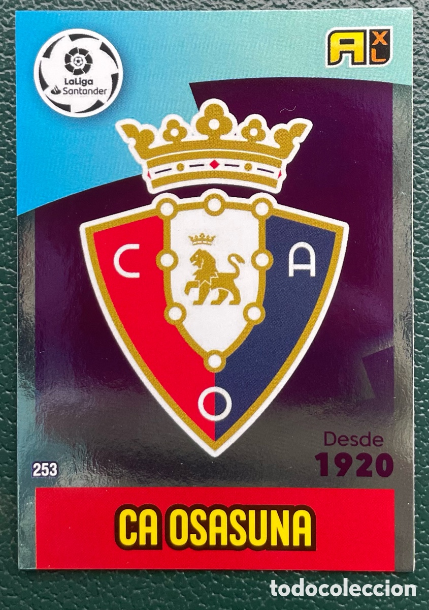 Cromos de F&uacute;tbol: 253 ESCUDO CA OSASUNA FICHAS ALBUM ADRENALYN XL 2020 2021 20 21 PANINI