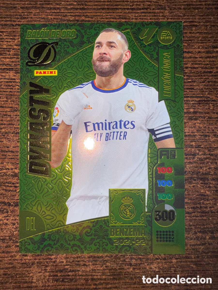 Cromos de F&uacute;tbol: # Karim Benzema Real Madrid 2021 22 Dynasty Bal&oacute;n Oro Adrenalyn XL Edici&oacute;n &uacute;nica 24 25 2024 2025