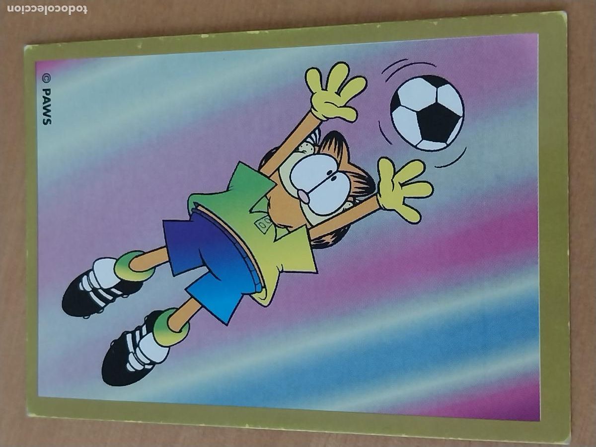 Cromos de F&uacute;tbol: GARFIELD ULTRA FIGUS ORO DOS PAWS CROMO 87 FUTBOL TRADING CARD CARTON '''